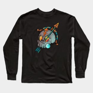 Sagittarius skull Zodiac Long Sleeve T-Shirt